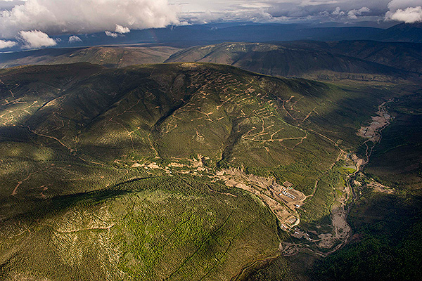 Aerial view of Victoria Gold's Eagle Gold Project site.