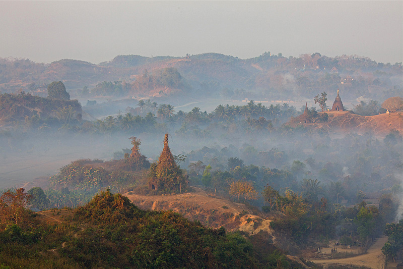 Town of Mrauk U in northern Myanmar